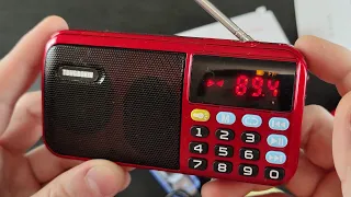 portable red mp3 radio speaker c 803 support two 18650 battery 