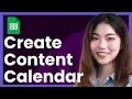 How To Create Content Calendar In Google Sheets