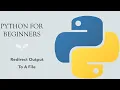 Python for Beginners Redirect Output of Print Function to a File