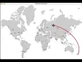 Animate image along connection on JavaFX world map