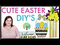 DOLLAR TREE FARMHOUSE CUTE EASTER HOME DECOR DIY IDEAS WELCOME SIGN DOLLAR TREE FLORALS