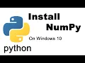 How to install NumPy on Windows 10