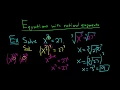 How to Solve Equations with Rational Exponents