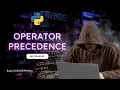 Operator precedence rule in python Python for Beginners Python Full Course
