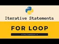 For Loop Iterative Statement in Python Class 11 CS IP