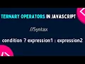 Ternary Operator in depth TCS interview question for React JS Developer