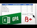 How to Calculate GPA Using MS Excel