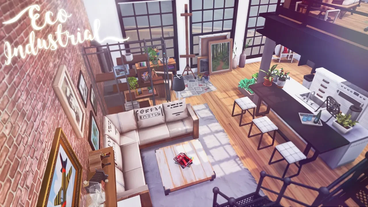 Eco Industrial Loft Apartment 🏭 🌆 | The Sims 4 Eco Lifestyle | Speed Build | CC Free + Download Link