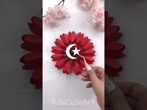 DIY Paper Hanging Decor  🇹🇷 #FlagColorsDIY