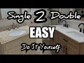 DOUBLE VANITY Do It YOURSELF Install Single to Double Vanity How to Install a Bathroom Vanity