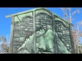 Airbrushing Christmas Facade at Boondocks Adventure Farm NC