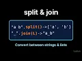 Introduction to CS 10 4 split and join Converting Between Strings and Lists