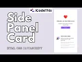 Create a Side Panel Card With HTML and CSS iCodeThis Project Challenge For Beginners