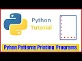 Python Pattern Printing Programs To print alphabet Symbol L by Durga Sir