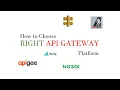 How to choose Api Gateway