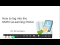 How to log in into kmtc e learning portal