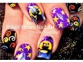 Halloween Black Cats and Owl Nails DIY Nail Art Design Tutorial