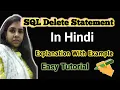 SQL Delete Statement In Hindi DBMS