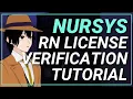 How to verify license via NURSYS California RN License endorsement