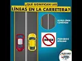 Que significan las lineas en la carretera