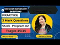 Most Important Questions for Term2 Exam Computer Science Stack Program Sure Shot Question