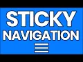 Sticky Navigation Menu with HTML CSS Bootstrap - Drop Down Menu