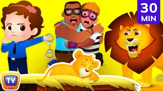 ChuChu TV Police | Saving a Lion Cub + Boat Chase & Railroad Adventure | 30 Min