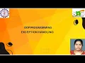 EXCEPTION HANDLING IN JAVA OOP PROGRAMMING SNS INSTITUTIONS