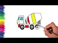 Truck Coloring Page Dump Truck Doodle Drawing a Truck How to Draw Color With Me