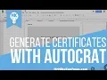 Generating Certificates Automatically from Google Forms with Autocrat