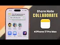 How to Share a Note on iPhone to Collaborate Updated
