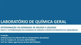 [LQG - Prática 3, p. 3] - Determinação da densidade de sólidos usando o princípio de Arquimedes