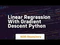 linear regression with gradient descent python