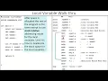 CSC205 w Local Variables