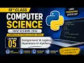 Python Operators Assignment Logical Lecture 5 New Scheme 2026