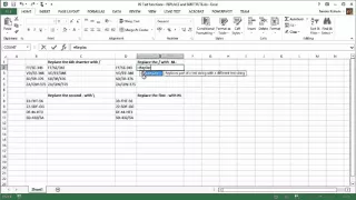Excel formulas and functions - REPLACE and SUBSTITUTE