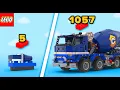 LEGO Concrete Mixer From 5 to 1057 Parts Comparison