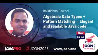 Algebraic Data Types Pattern Matching Elegant and readable Java code Balkrishna Rawool EN