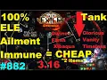 100 Reduced Elemental Ailment Duration CHEAP TANKY Glorious Vanity Timeless Jewel Xibaqua - 882