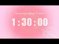 1 hour 30 minutes Silent Study Timer Soft Alarm Only Pink Aesthetic AD -Friendly