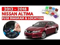 Nissan Altima 2013 to 2018 Relay Fuse Box Diagrams Location User Guide