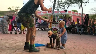 DANCE BATTLE in Colombia: BABY Max vs. STREET ARTIST!!! Look at these moves!