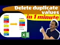 How to find and delete duplicates in Excel in 1 minute