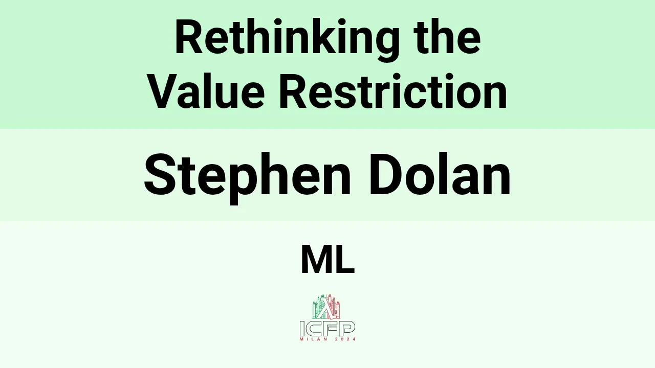 [ML24] Rethinking the Value Restriction