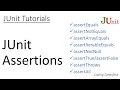 JUnit Tutorial - 3 JUnit Assertions