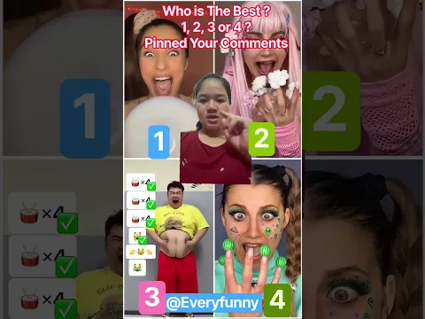 Who is The Best ?1, 2, 3 or 4 ?Pinned  Your Comments #funny #trending  #viral #shorts #1234#36