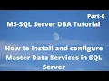 How to Install and configure Master Data Services in SQL Server