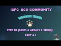 Newcomers Step Loops Arrays String Part