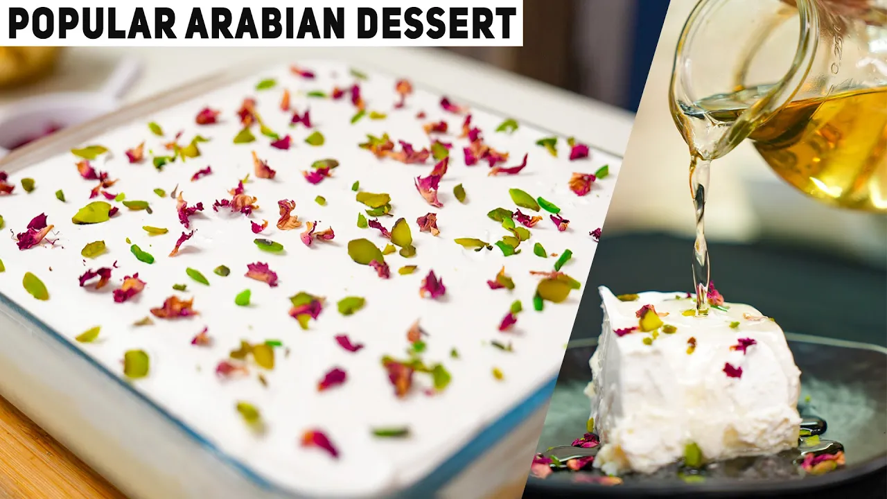Layali Lbnan - Popular Arabian Dessert   Semolina Pudding   Easy & Quick Dessert without Oven