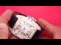 Cartier 100xl santos watch with Diamonds